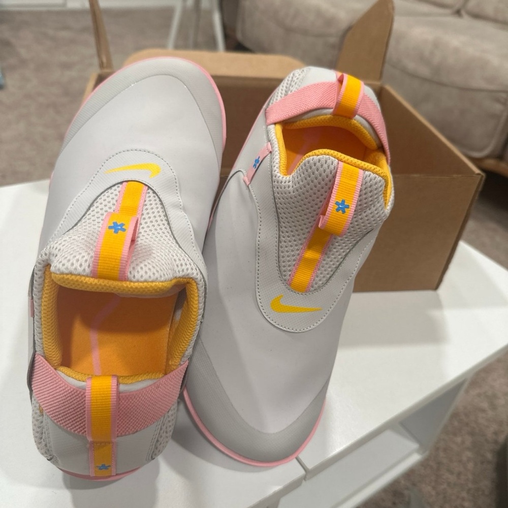 Nike White and Pink Athletic Shoes